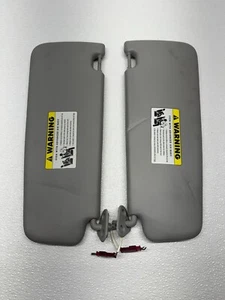 2007 -2011 BMW 328I LEFT DRIVER & RIGHT PASSENGER SUNVISOR GRAY VINYL OEM 221585 - Picture 1 of 12