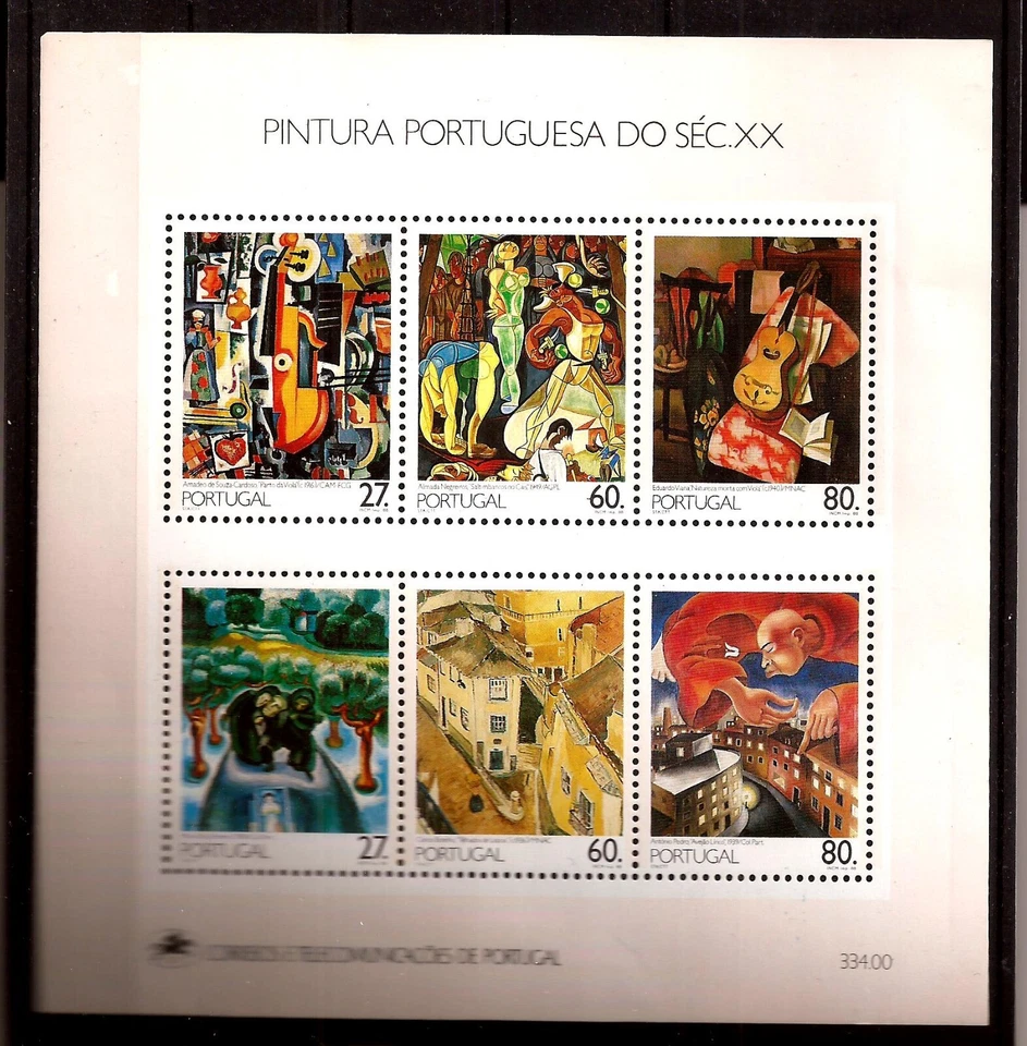 [101A] Portugal 1988, Bloque MNH** Pintura Portuguesa Moderna Foto 1 de 1