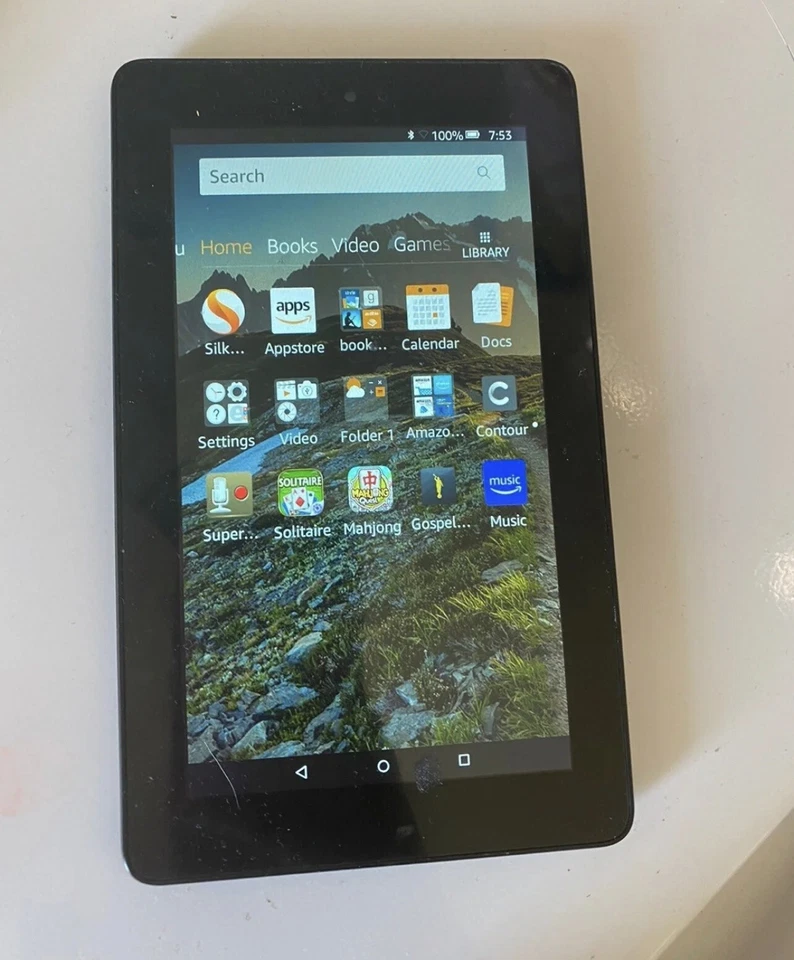 Amazon Fire 7 (5th Generation) 7in Tablet, 8GB, Wi-Fi - SV98LN - Black - Image 1 of 4