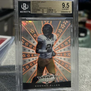 2013 Leaf Draft Matrix Orange 1/1 Keenan Allen #DM-KA1 Rookie RC Beckett 9.5 - Picture 1 of 4