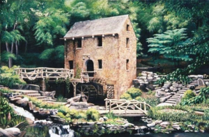 Old Mill de Pollard Lo que el viento se llevó 6x10 impresión artística firmada arkansas - Imagen 1 de 3