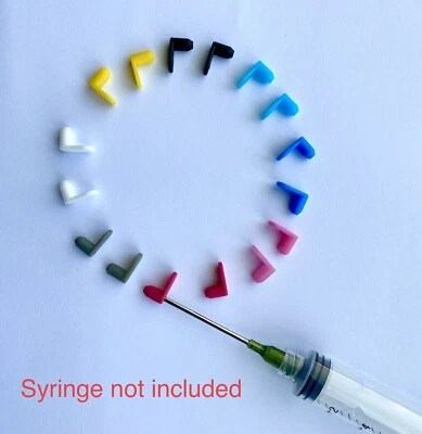 Canon CLI-65 CLI-42 CLI-8 5/32" drilled-Tabbed Rubber Cart Plugs COLOR-Lot of 16 - Image 1 of 4