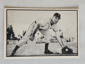 1953 BOWMAN BASEBALL B&W PETE SUDER #8 PHILADELPHIA ATHLETICS BASEBALL CARD