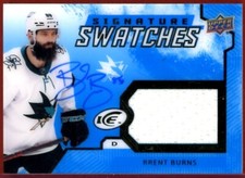 2021-22 Upper Deck Ice Signature Swatches Black #SSBB Brent Burns JERSEY AUTO