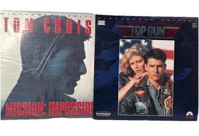 Tom Cruise Laserdisc Lot of 2 Movies – Top Gun & Mission: Impossible – Very Good - Image 1 of 4
