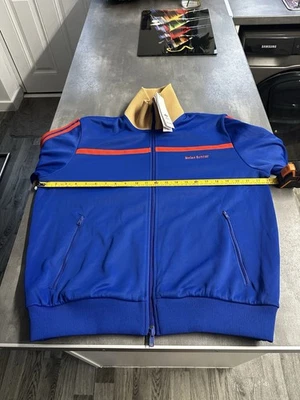 adidas x Wales Bonner Jersey Track Top Medium Blue Beige Red Zipper Jacket BNWT - Image 1 of 4