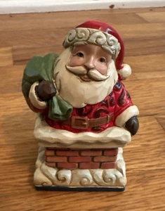 Jim Shore Heartwood Creek Mini #6009011 SANTA IN CHIMNEY - Bild 1 von 10