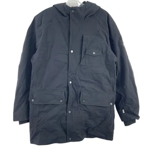 Timberland Black Nylon Removable Fleece Liner Parka Coat Men’s Size M Preowned - Picture 1 of 6