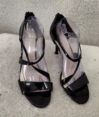 Nine West Women Sandals 9.5M Patent Leather Strappy Heels Dressy Comfort Shoes - Image 1 of 4