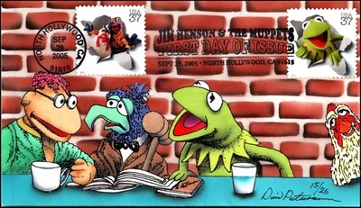 Scott 3944a, k - 37 Cents Muppets David Peterman Hand Painted FDC 15 Of 26 - Image 1 of 2