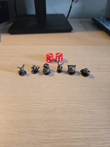 Set 6 Miniatur Zinn Pokémon Silber Metall Monopoly Figuren - Bild 1 von 7