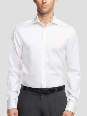 Calvin Klein Slim Fit не железо платье рубашка мужская XXL высокий 18 36/37 белый новый с Ярлыками - Изображение 1 из 4