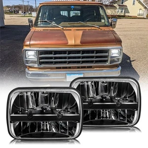 for Chevy Express Cargo G10 G20 G30 Van 2PC 130W 7x6" LED Headlight High/Lo Beam - Picture 1 of 12