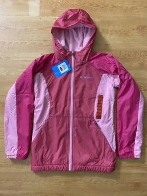Columbia Girl’s Zip-Up Hooded Jacket Pink Size M 10-12 NEW - Image 1 of 4