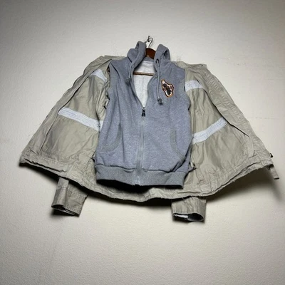 Springfield Coat Jacket Men L Outerwear Hooded 2 Piece Grey Khaki Tactical Tech - Image 1 of 4