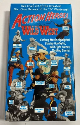 Action Heroes of the Wild West - "B" Westerns - (VHS, 1992) - Image 1 of 4
