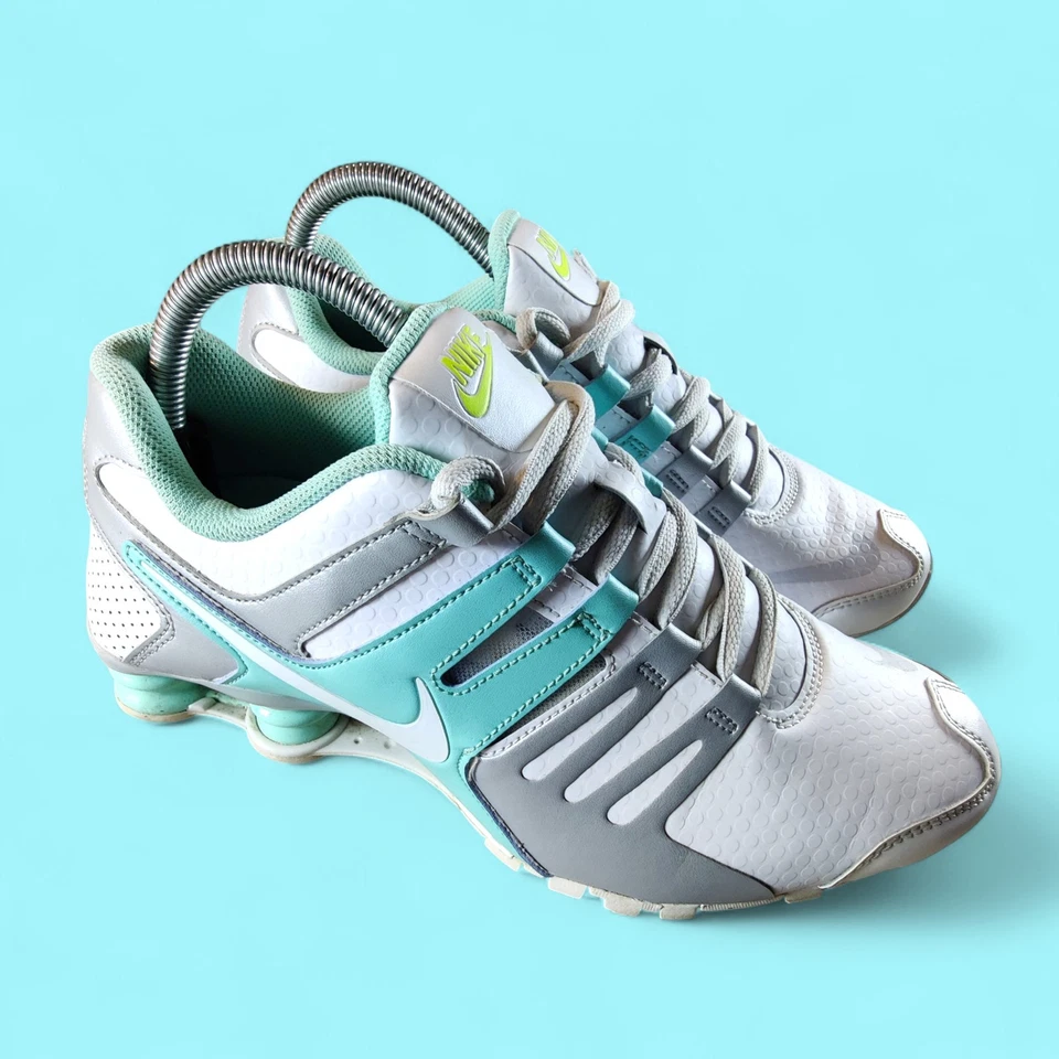Zapatos para correr Nike Shox Current para mujer talla 9 blanco verde azulado usados en excelente estado 639657-109  Foto 1 de 4