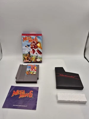 Mega Man 6 (Nintendo NES, 1994) Authentic Cartridge, Manual, Repro Box Tested - Image 1 of 4
