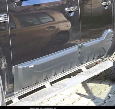 CAPPAFE Side Door Molding Trim Cladding Kit Black For Nissan Navara 2006-2015