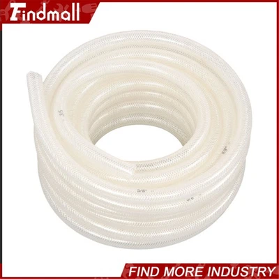 Findmall 50ft 5/8’’ ID × 7/8’’ OD Clear Braided PVC Hose High Pressure - Image 1 of 4