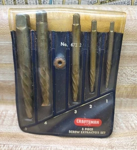 SEARS CRAFTSMAN 67372 5 Piece Screw Extractor Set MADE IN USA - Picture 1 of 2