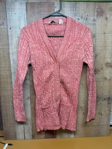 Un maglione donna originale importazione rosa medio acrilico poliestere maglia cavo - Foto 1 di 7