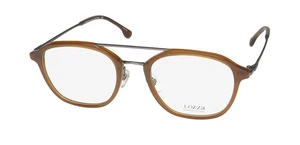 NEW LOZZA VL4182 GLASSES 50-20-145 PLASTIC 0T65 MENS FULL-RIM PILOT BROWN - Picture 1 of 8