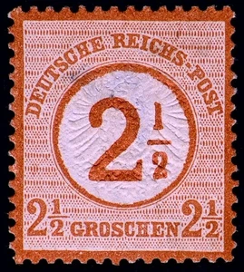 LSS Germany Imperial Eagle 2 1/2 Groschen come nuovo senza gomma sottile esempio pulito - Foto 1 di 2