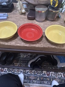 Vintage Fiesta 7” Bowls, Two yellow ,One Red. - Picture 1 of 8