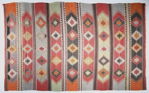 Turkish Vintage Kilim, Handwoven Art Deco Rug kilim for Elegant Home Décor - Picture 1 of 13