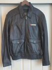 Harley Davidson Leather Motorcycle Jacket Black and Red Mens Size Large Rare