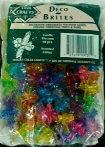 90 CANDLE BLOSSOM Bulbs Ceramic Christmas Tree LIGHTS Vintage Replacement Pegs - Picture 1 of 5