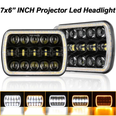 Faro LED 7x6" 5x7" señal de giro alto/bajo DRL para Chrysler Cordoba 1980-1983 Foto 1 de 4