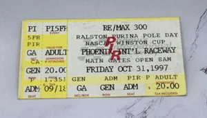 Halloween 1997 Phoenix Raceway Purina Pole Day NASCAR, Kmart Ad - Ticket Stub - Bild 1 von 3