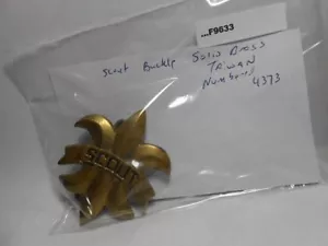 HEBILLA DE LATÓN SÓLIDO SCOUTS TAIWAN NUMERADA 4373 (DE COLECCIÓN) F9633 - Imagen 1 de 1