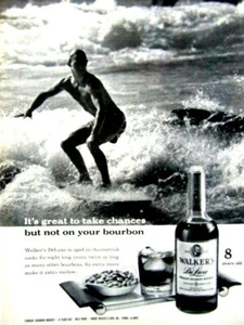 1958 Walker's Early Surfing Originaldruckanzeige 8,5 x 11 Zoll - Bild 1 von 5