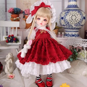1/6 BJD Doll SD Resin Joint Doll Girl w/Eyes Face Makeup Clothes Full Set Gift - Picture 1 of 5