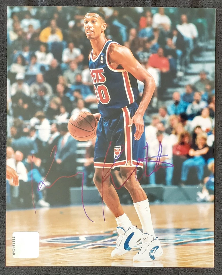 Fotografía autógrafa de Kerry Kittles New Jersey Nets NBA 8x10 Foto 1 de 2