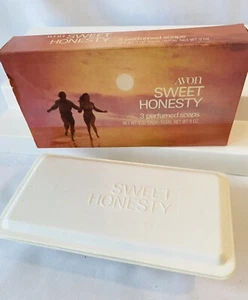 Vintage Avon Sweet Honesty Three Perfumed Soap Set New In Box Ea 3 Oz Total 9 Oz - Picture 1 of 3