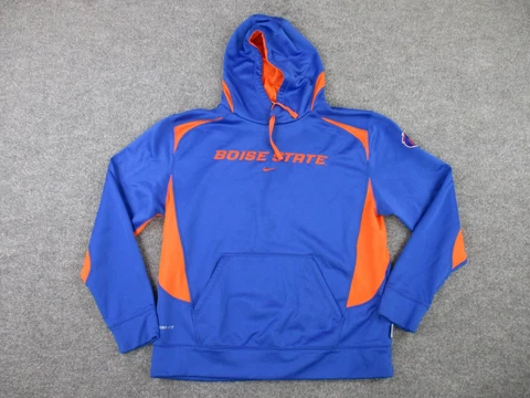 Nike Boise State Broncos Hoodie Sweatshirt Adult L Blue Therma Fit Pullover Mens Cover