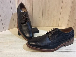 G H Bass & Co Clinton Black Leather Upper Dress Shoes 8.5m New - Picture 1 of 8
