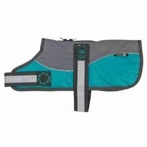 Waterproof Dog Coat Animate Outhwaite Grey Aqua Teal Green 24"  ** - Picture 1 of 11
