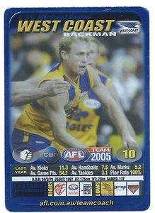 2005 Teamcoach Blue Star Premium Prize Card (35) Michael BRAUN West Coast - Picture 1 of 1