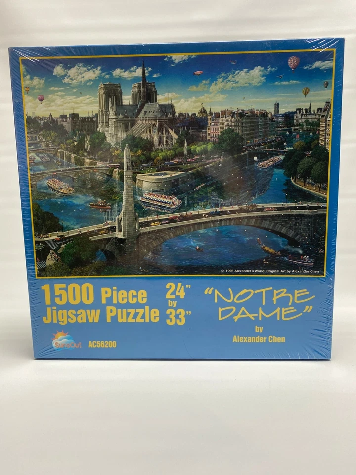 Notre Dame by Alexander Chen 1500 PC Jigsaw Puzzle 24x33 SunsOut 1996