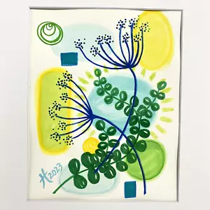Blue Queen - Original Wall Art Acrylic Painting 11x14in Matted Frame Ready - Picture 1 of 12