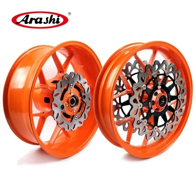 For Honda CBR1000RR 2004 2005 Repsol Orange Front Rear Wheel Rim and Brake Rotor — 第 1/4 张图片