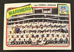 1980 Topps Mariners Team Card 282 Floyd Bannister Larry Cox Bobby Valentine GD - Picture 1 of 2