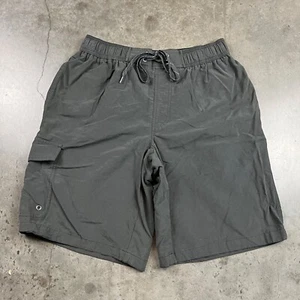 St. John's Bay Swim Trunks Mens Large Gray Beach Surf Mesh Lined Preowned - Picture 1 of 16