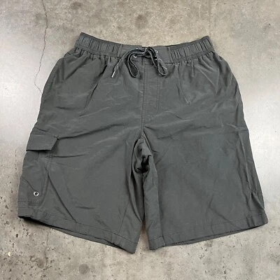 St. John's Bay Swim Trunks Mens Large Gray Beach Surf Mesh Lined Preowned - Image 1 of 4