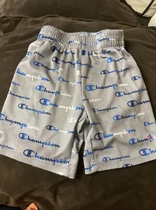 Champion Boys Gray & Blue Athletic Shorts Sz 4T - Picture 1 of 4